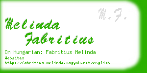 melinda fabritius business card